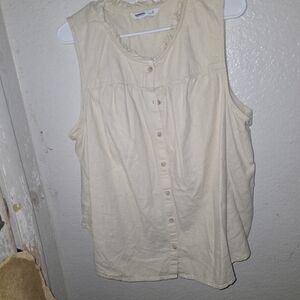 Sonoma Ivory Sleeveless Blouse